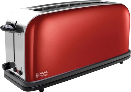 RUSSELL HOBBS, Russell Hobbs Hobbs Colours Plus Flame Red - Toaster (Rot/Edelstahl/Schwarz), Russell Hobbs Colours Plus 21391-56 Toaster Rot