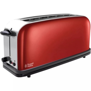 RUSSELL HOBBS, Russell Hobbs Hobbs Colours Plus Flame Red - Toaster (Rot/Edelstahl/Schwarz), Russell Hobbs Colours Plus 21391-56 Toaster Rot
