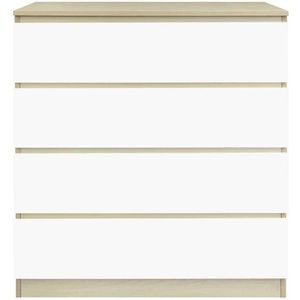 mutoni trend, Kommode Hochglanz Natur 80x40x94 weiss, Kommode Hochglanz Natur 80x40x94 weiss