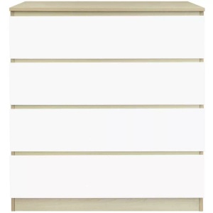 mutoni trend, Kommode Hochglanz Natur 80x40x94 weiss, Kommode Hochglanz Natur 80x40x94 weiss