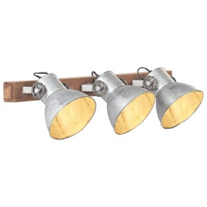 vidaXL, vidaXL Wandlampe Industriestil Silbern 65x25 cm E27, vidaXL Wandlampe Industriestil Silbern 65x25 cm E27
