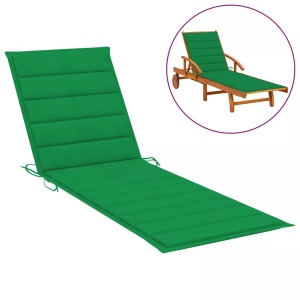 vidaXL, vidaXL Sonnenliegen-Auflage Grün 200x50x4 cm Stoff, vidaXL Sonnenliegen-Auflage Grün 200x50x3 cm Oxford-Gewebe