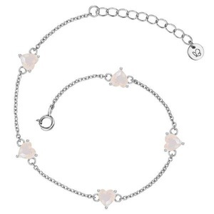 Glanzstücke München, Damen Armband Herz Unisex Silber 17cm, Glanzstücke München - Armband Herz, 17cm, Silber