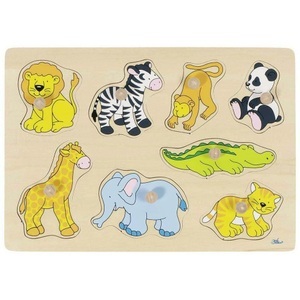 goki, goki Steckpuzzle Zootiere, 8 Teile, Goki 57874 - Steckpuzzle Zootiere