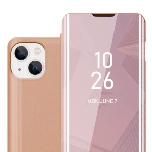 Apple, Hülle für iPhone 14 PLUS Spiegel Standfunktion 360 Grad Schutz, Apple - Hülle für iPhone 14 PLUS Spiegel Standfunktion 360 Grad Schutz, Rosa