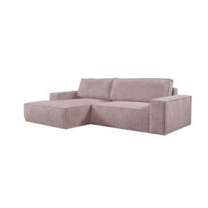 Pascal Morabito, Ecksofa mit Schlaffunktion Kord Ecke Links Rosa AMELIA von Ecksofa mit Schlaffunktion Kord Ecke Links Rosa AMELIA von PASCAL MORABITO