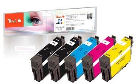 Peach, Peach Spar Pack Plus Tintenpatronen kompatibel zu Epson No. 34, Peach Spar Pack Plus Tintenpatronen kompatibel zu Epson No. 34