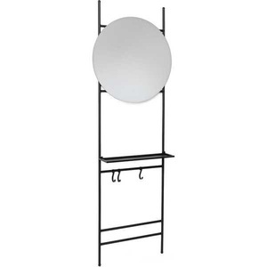 mutoni lifestyle, Wandspiegel Nucleos mit Brett Schwarz 59x180, Wandspiegel Nucleos mit Brett Schwarz 59x180