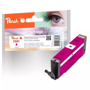 Peach, Peach Tintenpatrone magenta kompatibel zu Canon CLI-581 m, Peach Tinte Canon CLI-581 Magenta