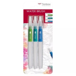 Tombow, Tombow Pinsel mit Wasserreservoir 3er, Tombow Wassertankpinsel 3er Set