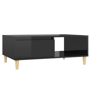 vidaXL, vidaXL Couchtisch Hochglanz-Schwarz 90x60x35 cm Spanplatte