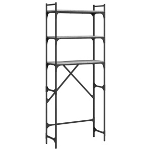 vidaXL, vidaXL Waschmaschinenregal Grau Sonoma 67x25x163 cm Holzwerkstoff