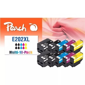 Peach, Peach 10er-Pack Tintenpatronen, kompatibel zu No. 202XL, Peach Tinte Epson No. 202XL Multi-10-Pack 4x BK, 2x C, M, Y