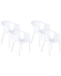 Beliani, Set mit 4 Stühlen aus Kunststoff Modern NAPOLI Set mit 4 Stühlen aus Kunststoff Modern NAPOLI, 
