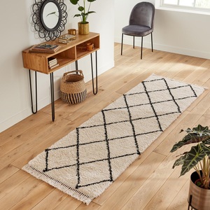 LA REDOUTE INTERIEURS, Läufer-Teppich Jiraya im Berber-Stil Läufer-Teppich Jiraya im Berber-Stil, La Redoute Intérieurs - Läufer Jiraya im Berberstil, 80X200CM, Weiss