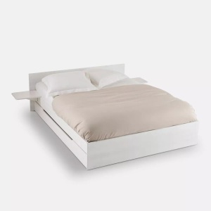 LA REDOUTE INTERIEURS, Bett Crawley mit Lattenrost Bett Crawley mit Lattenrost, La Redoute Intérieurs - Bett Crawley mit Lattenrost, 160X200CM, Weiss