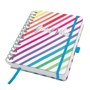 Sigel, Sigel Light Rainbow Vibes JN650 Spiral-Notizbuch blanko Weiß, Mehrfarbig Anzahl der Blätter: 240 DIN A5, 