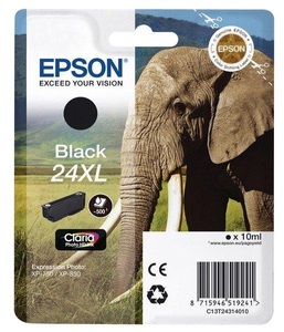 Epson, Epson T24Xl schwarz Tintenpatrone, Epson Tintenpatrone, schwarz, T243140, (500 Seiten)