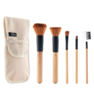 InnovaGoods, InnovaGoods - 5er-Set Pinsel - Schwarz, B2X - 5x Schminkpinsel aus Holz, One Size
