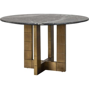 Richmond Interiors, Esstisch Collada Marmor gold rund 130, Esstisch Collada Marmor gold rund 130
