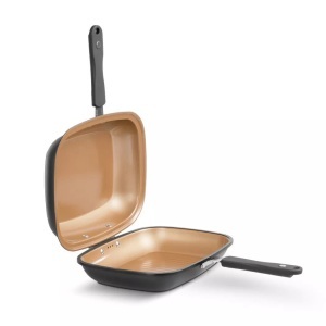MediaShop, Mediashop Livington Black Doubletta Basic Set, Livington Black Doubletta Wendepfanne inkl. Rezeptheft