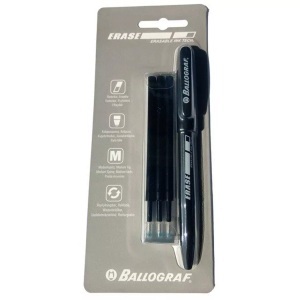 Ballograf, BALLOGRAF Erase Pen 0.7mm 20227 blau, mit Ersatzminen, Ballograf Erase Pen, 0.7mm, blau, mit Ersatzminen, 20227