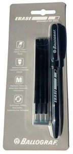 Ballograf, BALLOGRAF Erase Pen 0.7mm 20227 blau, mit Ersatzminen, Ballograf Erase Pen, 0.7mm, blau, mit Ersatzminen, 20227