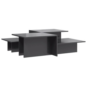 vidaXL, vidaXL Couchtische 2 Stk. Hochglanz-Grau Holzwerkstoff