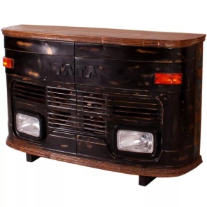 mutoni living, LKW-Theke Dubai schwarz 160x105, Bartheke Tata schwarz 160x105