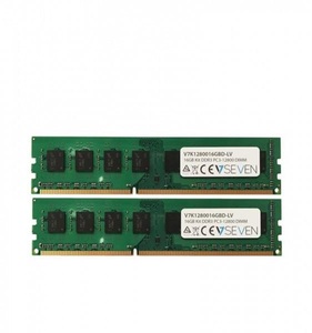 V7 Videoseven, 2X8GB KIT DDR3 1600MHZ CL11 NON ECC DIMM PC3L-12800 1.35V NMS NS MEM, V7 - K1280016GBD-LV (2 x 8GB, DDR3-1600, DIMM 240)