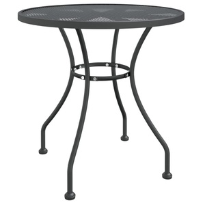 vidaXL, vidaXL Gartentisch Ø80x72 cm Streckmetall Anthrazit, 