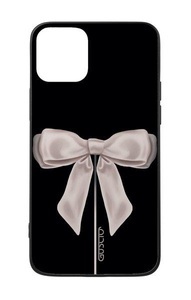 GUSCIO, iPhone 12 mini - Cover Satin White Ribbon, GUSCIO - iPhone 12 Mini Cover, Schwarz Bedruckt