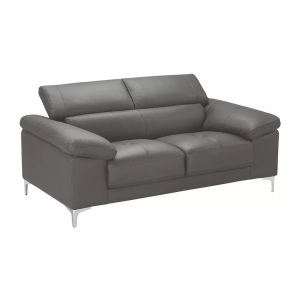 Vente-unique, Ledersofa 2Sitzer SOLANGE Ledersofa 2Sitzer SOLANGE, Vente-unique - Ledersofa 2Sitzer SOLANGE, One Size, Anthrazit