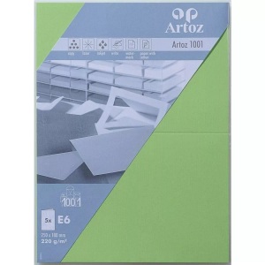 Artoz, ARTOZ Karten 1001 E6 107372263 220g. birkengrün 5 Blatt, ARTOZ Karten 1001 E6 107372263 220g, birkengrün 5 Blatt