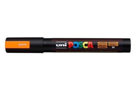 uni-ball, UNI-BALL Posca Marker 1,8-2,5mm PC5M F.ORANG fluo orange, Rundspitze, uni-ball Posca Marker, 1,8-2,5mm, fluo orange, Rundspitze, PC5M fluo or