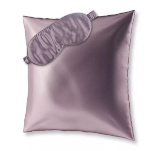 undefined, Ailoria - Kopfkissenbezug (80 x 80 cm) und Schlafmaske aus Seide - Lila, AILORIA - BEAUTY SLEEP SET L Kopfkissenbezug (80x80) und Schlafmaske aus Seide, Violett