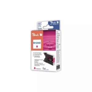 Peach, Peach Tintenpatrone magenta kompatibel zu Brother LC-1240 m, Peach B1240 M Druckerpatrone XL ma ersetzt Brother LC-1240M für z.B. Brother DCPJ 725 DW, Brother DCPJ 525 W, Brother MFCJ 430 W, Brother DCPJ 925 DW