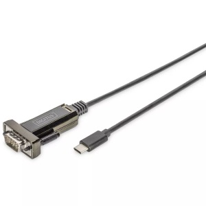Digitus, Digitus USB 2.0 Adapter [1x Seriell (9 pol.) - 1x USB-C™ Stecker] DA-70166, USB 2.0 Adapterkabel, USB-C Stecker > RS232 Stecker