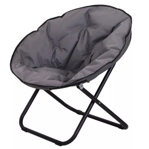 Northio, Northio - Klappstuhl Faltbarer Campingstuhl, Polstersessel, Metall + Oxfordstoff, Grau, 80x80x75 cm, One Size, Northio - Klappstuhl Faltbarer Campingstuhl, Polstersessel, Metall + Oxfordstoff, Grau, 80x80x75 cm, One Size