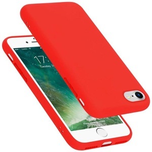 Cadorabo, Hülle für Apple iPhone 7 / 7S / 8 / SE 2020 TPU Silikon Liquid, Cadorabo - Hülle für Apple iPhone 7 / 7S 8 SE 2020 TPU Silikon Liquid, Rot
