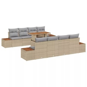 vidaXL, VidaXL - Garten-sofa-set poly-rattan, One Size, Beige