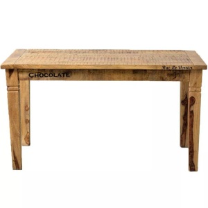 mutoni living, Esstisch Vintage Natural Wood natur antik schwarz 140x70, Esstisch Bevin antik schwarz 140x70