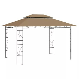 vidaXL, vidaXL Pavillon 4x3x2,7 m Taupe 160 g/m², vidaXL Pavillon 4x3x2,7 m Taupe 160 g/m²