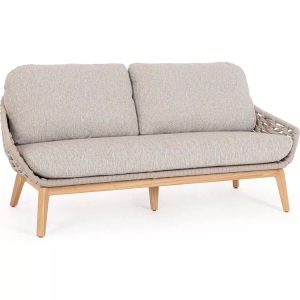 mutoni lifestyle, Gartensofa Tamires 3-Sitzer Teakholz beige, Gartensofa Tamires 3-Sitzer Teakholz beige