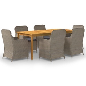 vidaXL, vidaXL 7-tlg. Garten-Essgruppe Braun, vidaXL 7-tlg. Garten-Essgruppe Braun