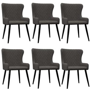 vidaXL, vidaXL Esszimmerstühle 6 Stk. Grau Samt, 