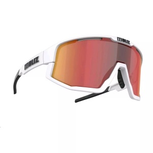 Bliz, Bliz Sportbrille Fusion - Matt White - Smoke w Red Multi Cat 3, Bliz Fusion - Sonnenbrille Matt White One Size