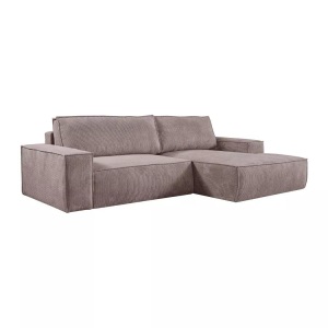 Pascal Morabito, Ecksofa mit Schlaffunktion Kord Ecke Rechts Rosa AMELIA von Ecksofa mit Schlaffunktion Kord Ecke Rechts Rosa AMELIA von PASCAL MORABITO