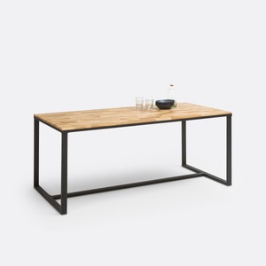 LA REDOUTE INTERIEURS, Esstisch Hiba, Eiche und Stahl, 8 Personen., La Redoute Intérieurs - Esstisch Hiba für 8 Pers., 8P, Beige