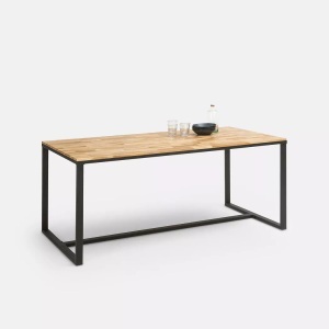 LA REDOUTE INTERIEURS, Esstisch Hiba, Eiche und Stahl, 8 Personen., La Redoute Intérieurs - Esstisch Hiba für 8 Pers., 8P, Beige